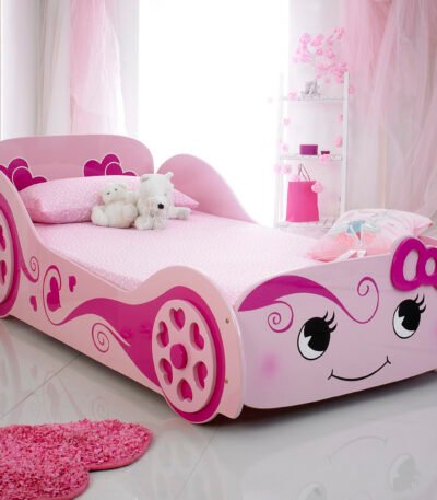 Pink Love Car Bed