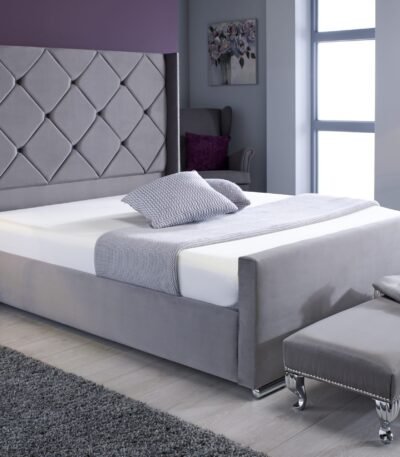Arabella Bed With Ottoman Gas Lift, Storage Box & Mattress Option