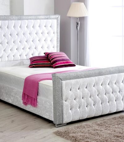 Bespoke White Chesterfield Ottoman Bed