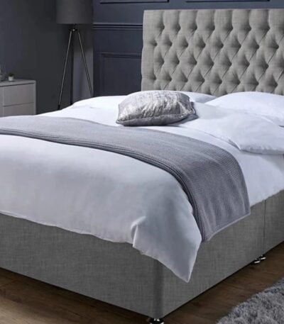Grey Chenille Divan Bed