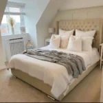 Chesterfield Wing Upholstered Bed With Ottoman Gas Lift, Storage Box & Mattress Options