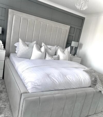Bespoke Bed With Large Headboard , beds