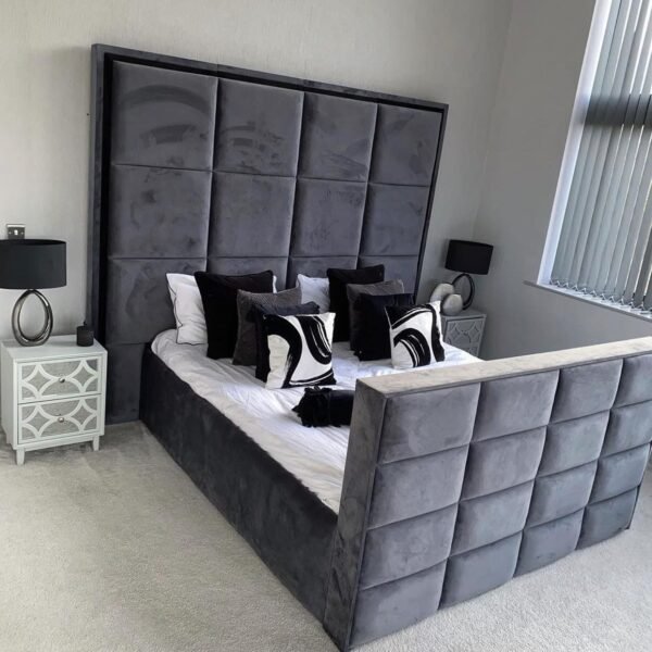 Upholstered Bed King Black