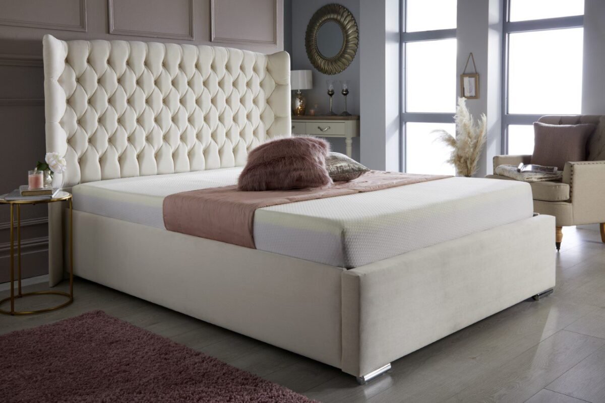 Bespoke Alyssa Buttoned Headboard Bed