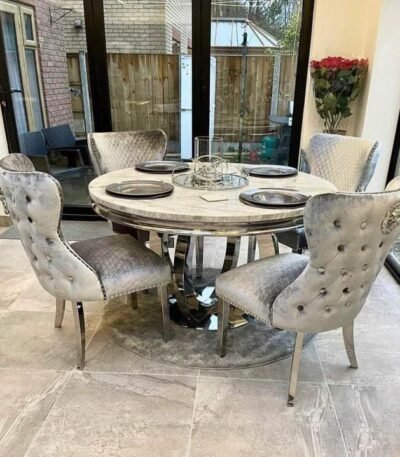 Chelsea Marble Round Dining Table