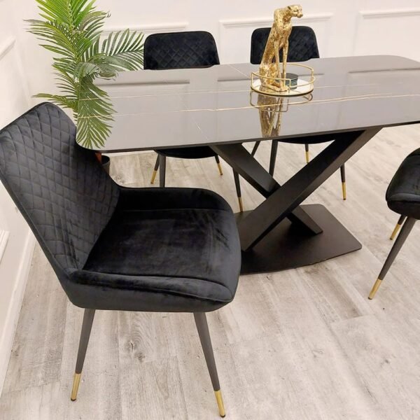 Athena Black V Sintered Stone Dining