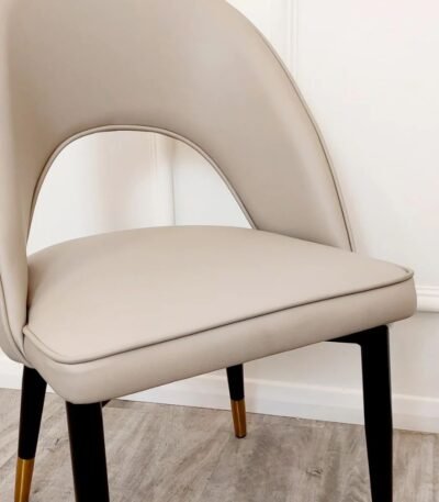 Astro Beige Leather Dining Chair